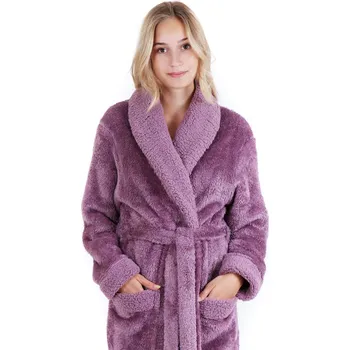 Dámský župan Vestis ALTA dámský hřejivý župan se šálovým límcem 2143 Barva: FIALOVÁ 4605, Velikost: L
