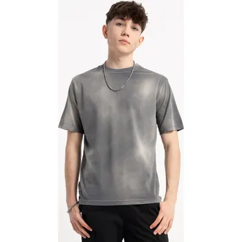 Reporter Young | Chlapecké šedé tričko se sepraným efektem - Barva ŠEDÁ, Velikost 176 253-0440B-06-190-1