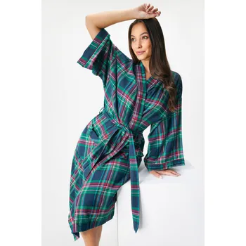 Dámský župan Flanelový župan Festive lights dlouhý