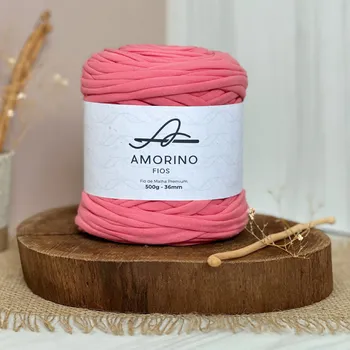 Příze Amorino Fios Textilní špagáty Amorino Fio - Premium 36mm Coral