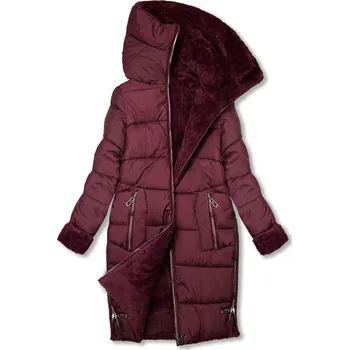 Vínově červená oboustranná zimní bunda