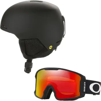 Lyžařská helma OAKLEY Mod1 Mips Black FP & Line Miner M Matte Black w/ Prizm Snow Torch Irididum