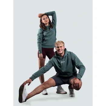 Pánská mikina BrainMax Brain unisex mikina z BIO bavlny, malé logo, tlumená zelená Velikost: L Tlumeně zelená unisex mikina z BIO bavlny