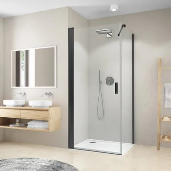 Roth CI PIG+CI FXG Obdélníkový sprchový kout 100x80 cm, otevírací, Černý elox/Transparent, CI PIG/1000+CI FXG/800_cer