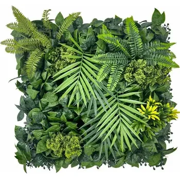umělý živý plot MINI WALL GREEN montain palm, dílec 50 x 50 cm (Realistická "živá" stěna)