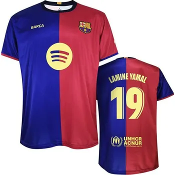 cyklistický dres FC BARCELONA Dres FC Barcelona 24-25 Premium Home Replika - Lamin Yamal 19 XL MODRÁ