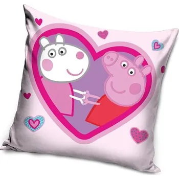 Povlečení Carbotex Povlak na polštářek Prasátko Pepina a kamarádka Suzy 40 × 40 cm
