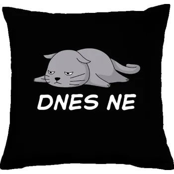 Dámské tričko Polštář bavlněný s potiskem Dnes ne Kočka