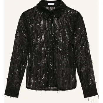 Darling Harbour Dámská Košilová Halenka S Flitry, black, 34