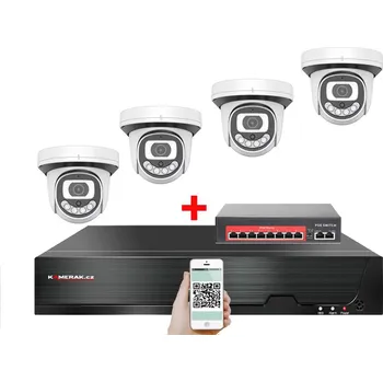 Kompletní kamerový systém 4K IP 4 kamerový set s externím PoE XM-412D-Ext. 8MPx, CZ menu