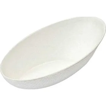 Jednorázové nádobí finger food miska 80x50 mm, 20 ml, z cukrové třtiny, tvar vajíčka (50 ks/balení)