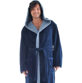 Pánský župan TAMPA DUO pánský savý župan s kapucí Vestis 39 59 TMAVĚ MODRÁ Barva: TMAVĚ MODRÁ 5952, Velikost: XXL