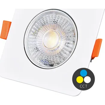 Ecolite KENT SMD čtverec 9cm výklop.max.7W,IP20,560lm,CCT,bílá