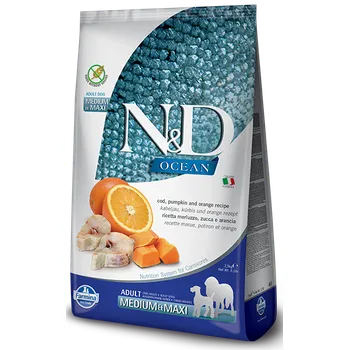 Krmivo pro psa FARMINA N&D Ocean Adult Dog Codfish & Pumpkin & Orange MEDIUM & MAXI 12kg + PŘEKVAPENÍ ZDARMA !!!
