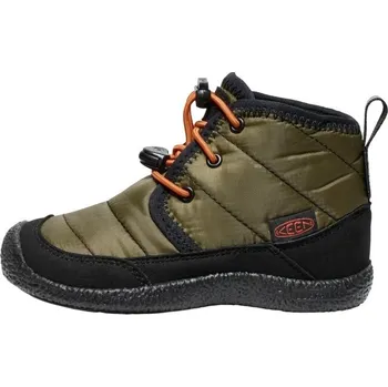 Dívčí obuv Zimní bota Keen Howser II CHukka WP Dark Olive/Gold flame 29