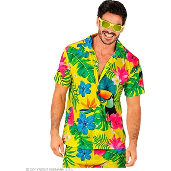 Karnevalový kostým Havajská košile žlutá Pánská velikost: M (46-48)
