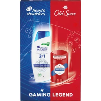 Šampon Head & Shoulders Gaming Legend Head & Shoulders Classic Clean 2in1 šampon proti lupům 2 v 1 330 ml + Old Spice Whitewater tuhý deodorant pro muže 50 g