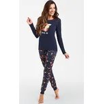 Dámské pyžamo Wasilla modré s liškou XL