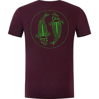 Rybářské oblečení KORDA - Tričko Mandala Tee Burgundy vel. M