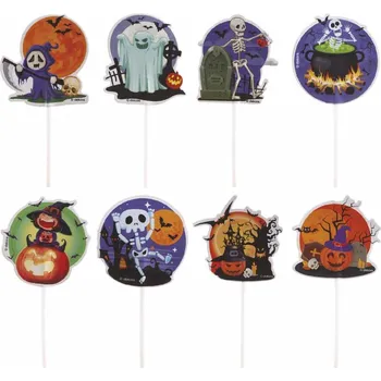 Party dekorace deKora - Zapichovací dekorace Halloween mix 8ks