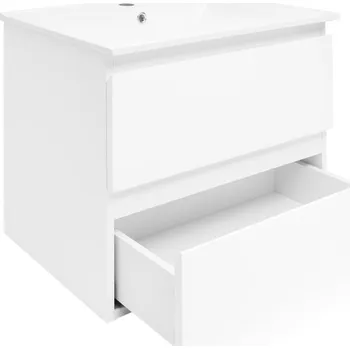 Koupelnový nábytek Koup. skř. 2 zásuvky s keramickým um. 60 cm bílá BWAY260WU4BI