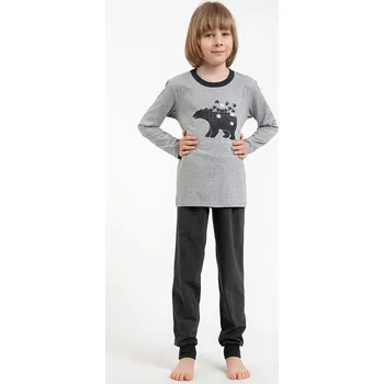 Chlapecké pyžamo Chlapecké pyžamo Moret šedé s medvědem 158/164