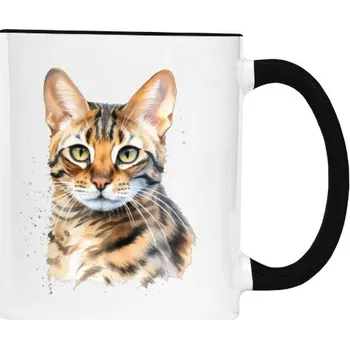 Hrnek malý barevný s potiskem Bengálská kočka watercolor