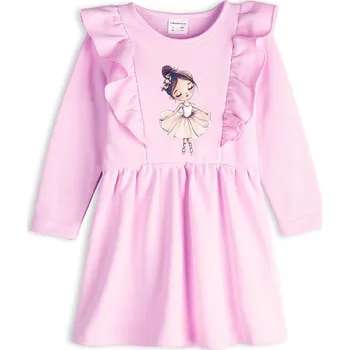 Dětská móda GATE Mikinové šaty s potiskem a volánky 6Y 825-0152/621