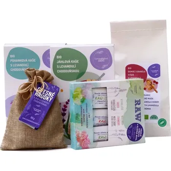 Dárkový potravinový koš BIO Levandule Chodouňská Gluten FREE balíček s BIO Levandulí Chodouňskou