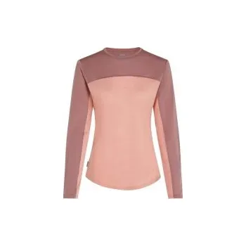 Dámské termoprádlo Icebreaker Wmns Merino Blend 125 Cool-Lite Sphere LS Tee Colour Block, Blush/Summit/CB