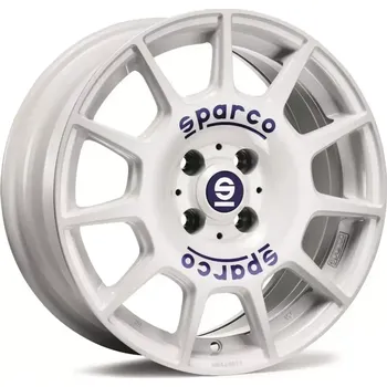 Alu kolo Sparco Terra Matt Silver Tech Blue Lettering 7,5x17 (5x112 ET45) 73 + DOPRAVA ZDARMA!