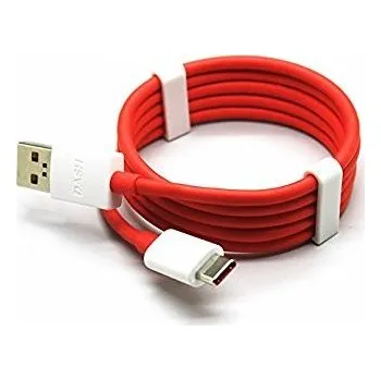 Datový kabel OnePlus 3 3T Original USB-C 0,95m White/Red (Bulk)