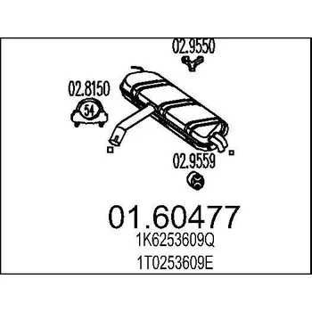 Auto-moto Zadní tlumič výfuku MTS 01.60477