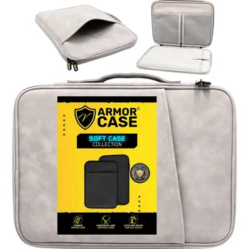 Pouzdro na tablet Taška Pouzdro na notebook MAXCOM Office mBook 14" 2022 a příslušenství, prostorná ArmorCase Barva: Šedá