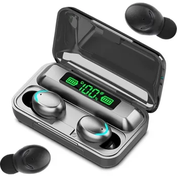 Sluchátka F9-5 BLUETOOTH Bezdrátová sluchátka TWS powerbank černá
