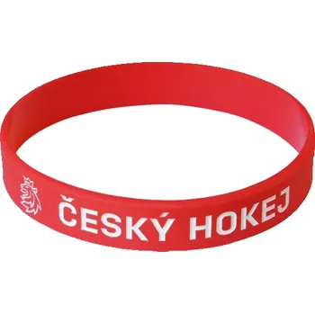 Náramek Silikonový náramek Český hokej červený