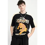 Reporter Young | Chlapecké černé tričko „Unstoppable“ s tygřím potiskem - Barva ČERNÁ, Velikost 176 253-0440B-50-100-1