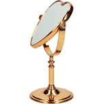 Oboustranné kosmetické zrcadlo meděného vzhledu srdce