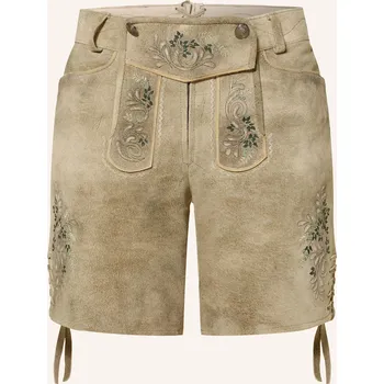 Dámské kalhoty Spieth & Wensky Dámské Kožené Krojové Kalhoty Flower, světle...