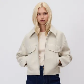 Dámský kabát Reserved - Sako z buklé látky - tělová - WM891-02X - WM891-02X-S