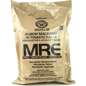 Originál US Army MRE Menu 12 ELBOW MACARONI IN TOMATO SAUCE