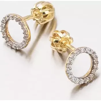 Náušnice Dámské náušnice ve tvaru kruhu se zirkony 52GZ-60240Z-SR