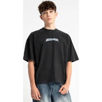 Chlapecké tričko Reporter Young | Chlapecké černé tričko BOXY s potiskem „ASCENSION“ na přední straně - Barva ČERNÁ, Velikost 170 253-0440B-28-190-1