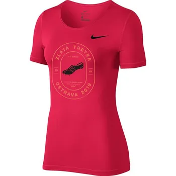 Dámské tričko Triko Nike W Pro TOP SS ALL OVER MESH Zlatá tretra 889540-617-zt Velikost S