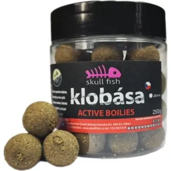 Boilies Skull fish Boilies ACTIVE Klobása 250G
