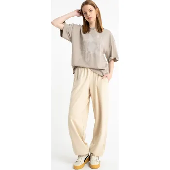 Reporter Young | Dívčí krémové oversize tepláky bez potisku - Barva KRÉMOVÁ, Velikost 152 253-0117G-05-230-1