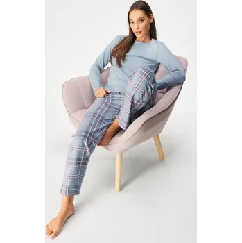 Dámské pyžamo Bavlněné pyžamo Queen dlouhé
