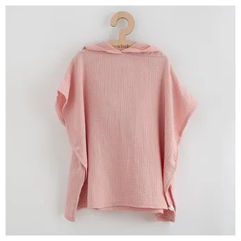 Sprchový závěs Dětské mušelínové pončo New Baby Feeling růžová 80 cm - velikost M