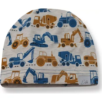 Čepice ESITO | Jarní čepice Stavební stroje - béžová / 44