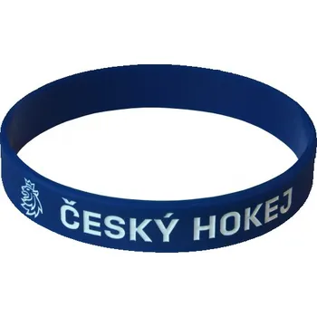 Náramek Silikonový náramek Český hokej modrý